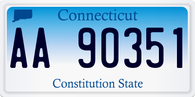 CT license plate AA90351