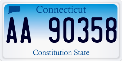 CT license plate AA90358