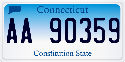 CT license plate AA90359