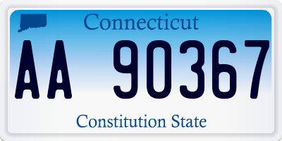 CT license plate AA90367