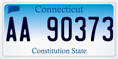 CT license plate AA90373