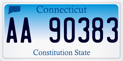 CT license plate AA90383