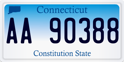 CT license plate AA90388