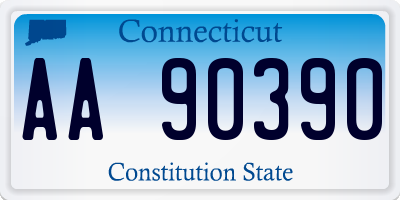 CT license plate AA90390
