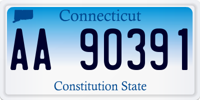 CT license plate AA90391