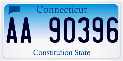 CT license plate AA90396