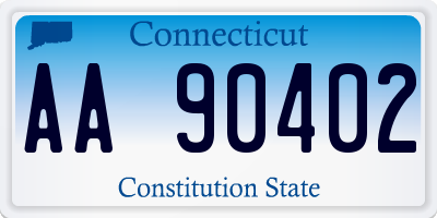 CT license plate AA90402