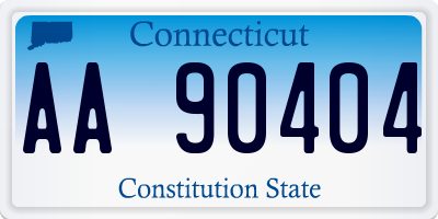 CT license plate AA90404