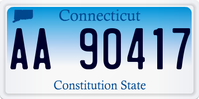 CT license plate AA90417
