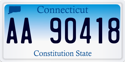 CT license plate AA90418