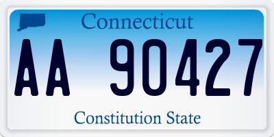 CT license plate AA90427