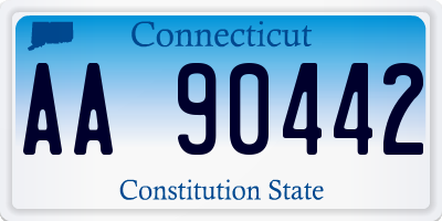 CT license plate AA90442