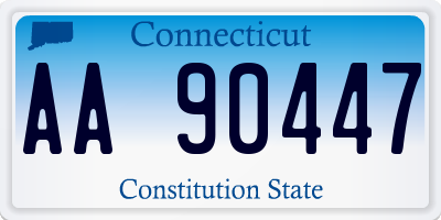 CT license plate AA90447