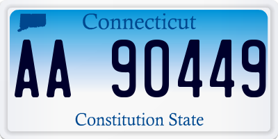 CT license plate AA90449