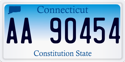 CT license plate AA90454