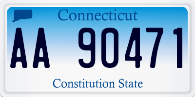 CT license plate AA90471