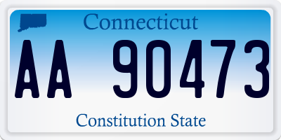 CT license plate AA90473