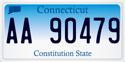 CT license plate AA90479