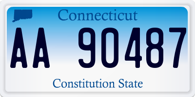CT license plate AA90487