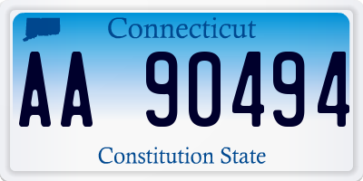 CT license plate AA90494