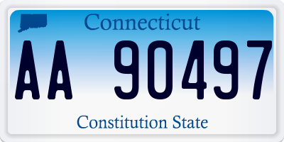 CT license plate AA90497
