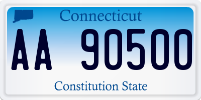 CT license plate AA90500