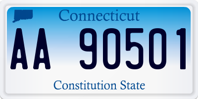 CT license plate AA90501