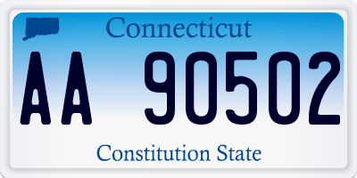 CT license plate AA90502