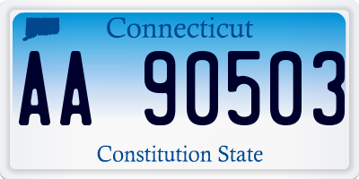 CT license plate AA90503