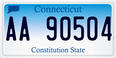 CT license plate AA90504