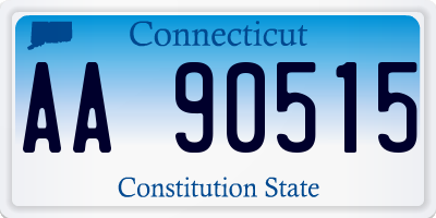 CT license plate AA90515