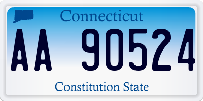 CT license plate AA90524