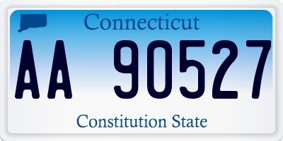 CT license plate AA90527