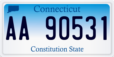 CT license plate AA90531