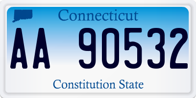 CT license plate AA90532