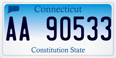 CT license plate AA90533