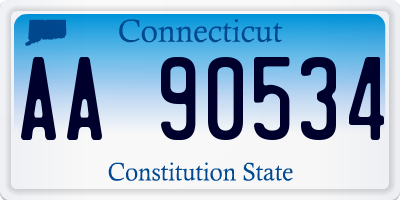 CT license plate AA90534