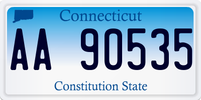 CT license plate AA90535