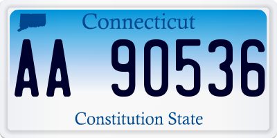 CT license plate AA90536