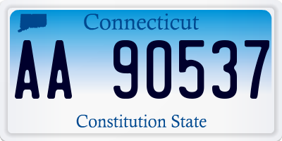 CT license plate AA90537