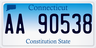 CT license plate AA90538