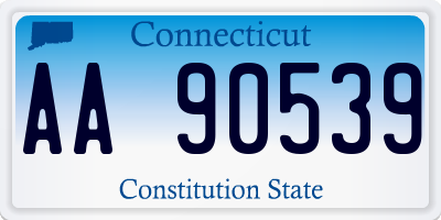 CT license plate AA90539