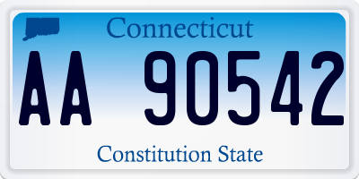 CT license plate AA90542