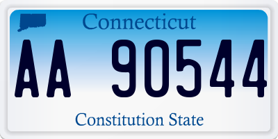 CT license plate AA90544