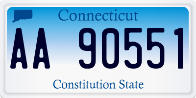 CT license plate AA90551