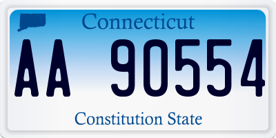 CT license plate AA90554