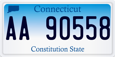 CT license plate AA90558