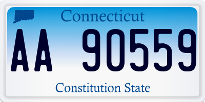 CT license plate AA90559