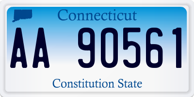 CT license plate AA90561