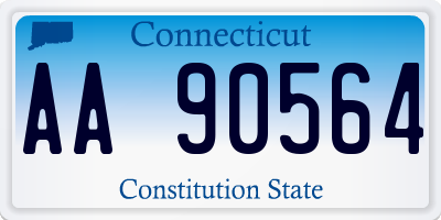 CT license plate AA90564